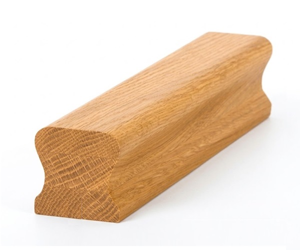 Ungrooved White Oak HDR Handrail For Bracket Glass